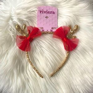 3/$10 💛 items Riviera Glitter Antler Tulle Bow headband
